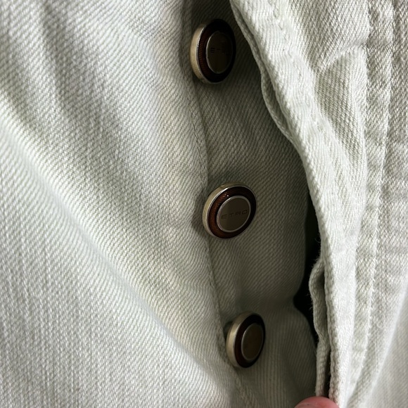 Etro Cotton Mint Branded Leather Straight Leg Denim Jeans - Picture 3 of 14